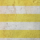 9' X 12' Yellow And Ivory Striped Shag Washable Area Rug With UV Protection - HomeRoots - Flyclothing LLC