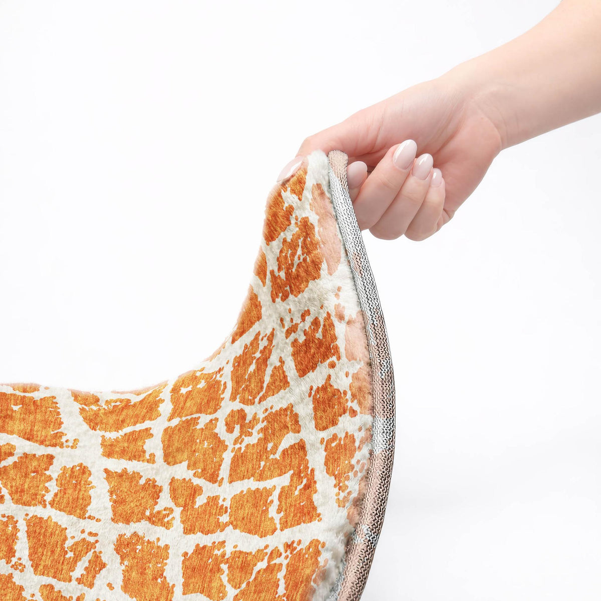 10' X 14' Orange And Ivory Geometric Shag Washable Area Rug With UV Protection - HomeRoots - Flyclothing LLC