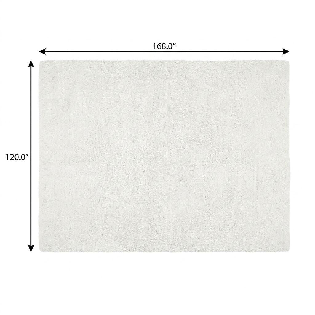 10' X 14' Orange And Ivory Geometric Shag Washable Area Rug With UV Protection - HomeRoots - Flyclothing LLC