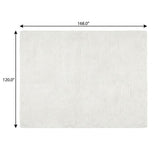 10' X 14' Orange And Ivory Geometric Shag Washable Area Rug With UV Protection - HomeRoots - Flyclothing LLC