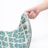 9' X 12' Teal And Ivory Geometric Shag Washable Area Rug With UV Protection - HomeRoots - Flyclothing LLC