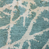 9' X 12' Teal And Ivory Geometric Shag Washable Area Rug With UV Protection - HomeRoots - Flyclothing LLC
