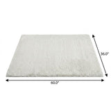 3' X 5' Teal And Ivory Abstract Shag Washable Area Rug With UV Protection - HomeRoots - Flyclothing LLC