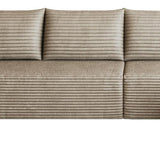 Camel Corduroy Modular L Shaped Sofa and Chaise Sectional - HomeRoots - Flyclothing LLC