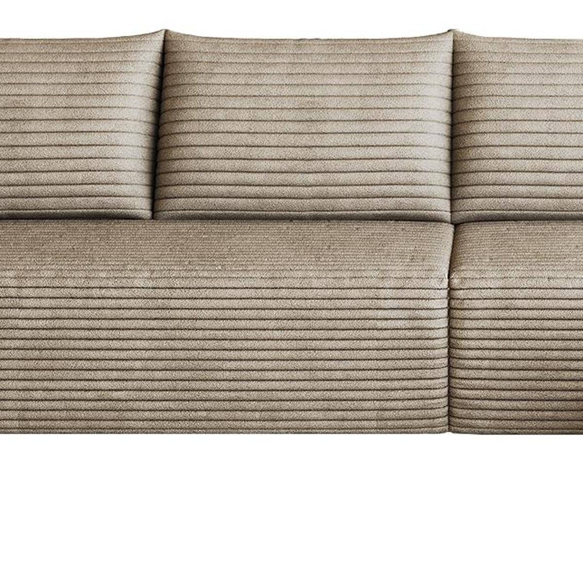 Camel Corduroy Modular L Shaped Sofa and Chaise Sectional - HomeRoots - Flyclothing LLC