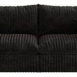 79" Black Corduroy Modular Sofa With Toss Pillows - HomeRoots - Flyclothing LLC