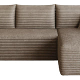 Camel Corduroy Modular L Shaped Sofa and Chaise Sectional - HomeRoots - Flyclothing LLC
