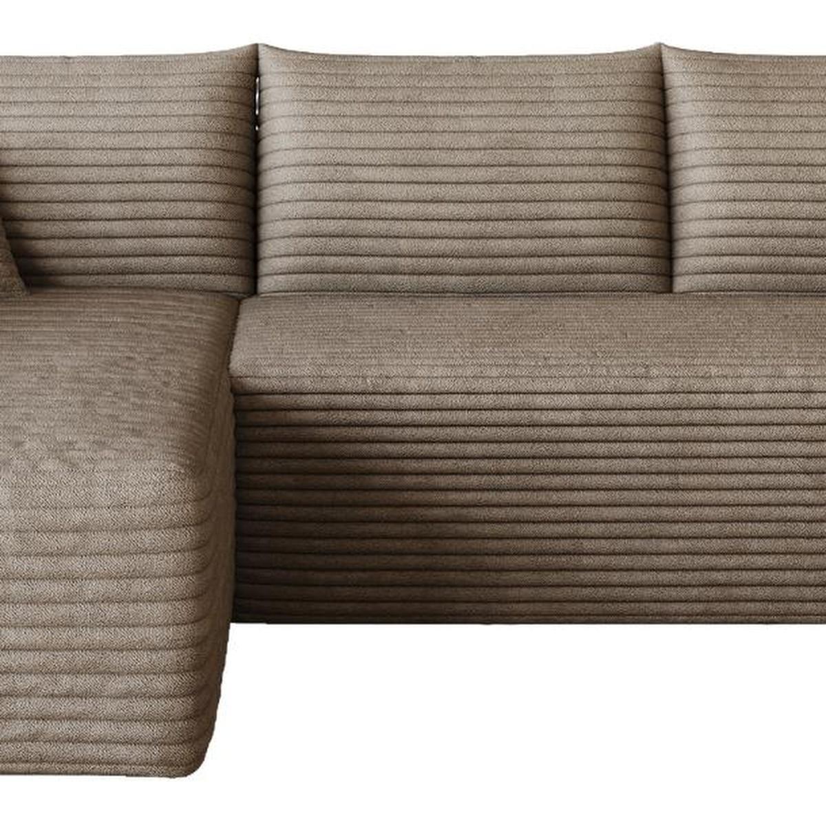 Camel Corduroy Modular L Shaped Sofa and Chaise Sectional - HomeRoots - Flyclothing LLC