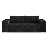 79" Black Corduroy Modular Sofa - HomeRoots - Flyclothing LLC