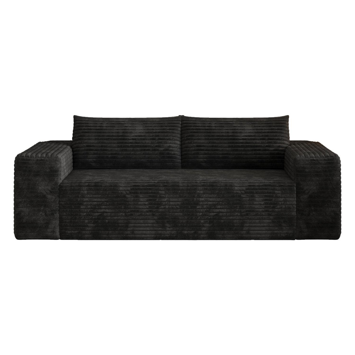 79" Black Corduroy Modular Sofa - HomeRoots - Flyclothing LLC