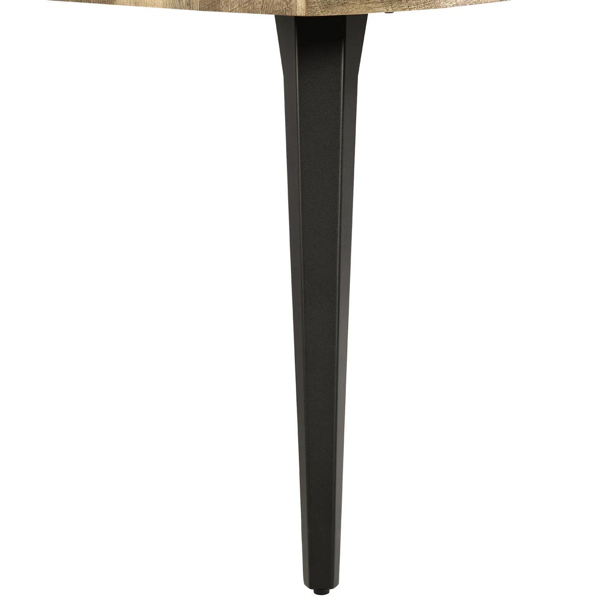 63" Walnut And Black Wood And Iron Live Edge Dining Table - HomeRoots - Flyclothing LLC