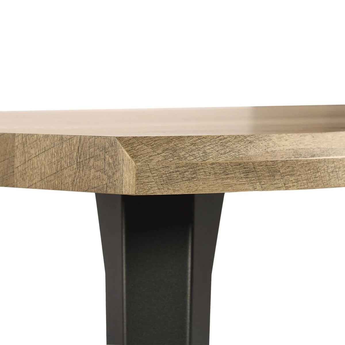 63" Walnut And Black Wood And Iron Live Edge Dining Table - HomeRoots - Flyclothing LLC