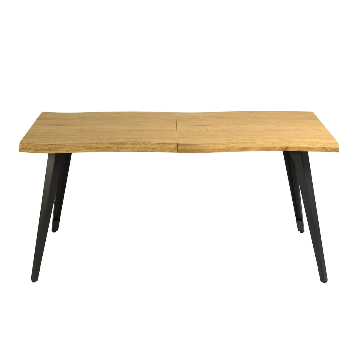 63" Walnut And Black Wood And Iron Live Edge Dining Table - HomeRoots - Flyclothing LLC