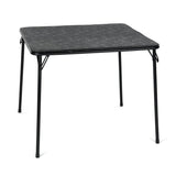 32" Black Wood Heavy Duty Plastic And Iron Square Dining Table - HomeRoots - Flyclothing LLC