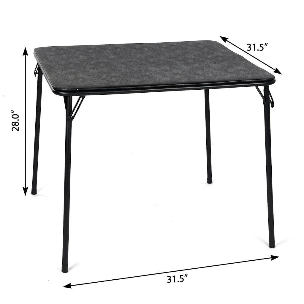 32" Black Wood Heavy Duty Plastic And Iron Square Dining Table - HomeRoots - Flyclothing LLC