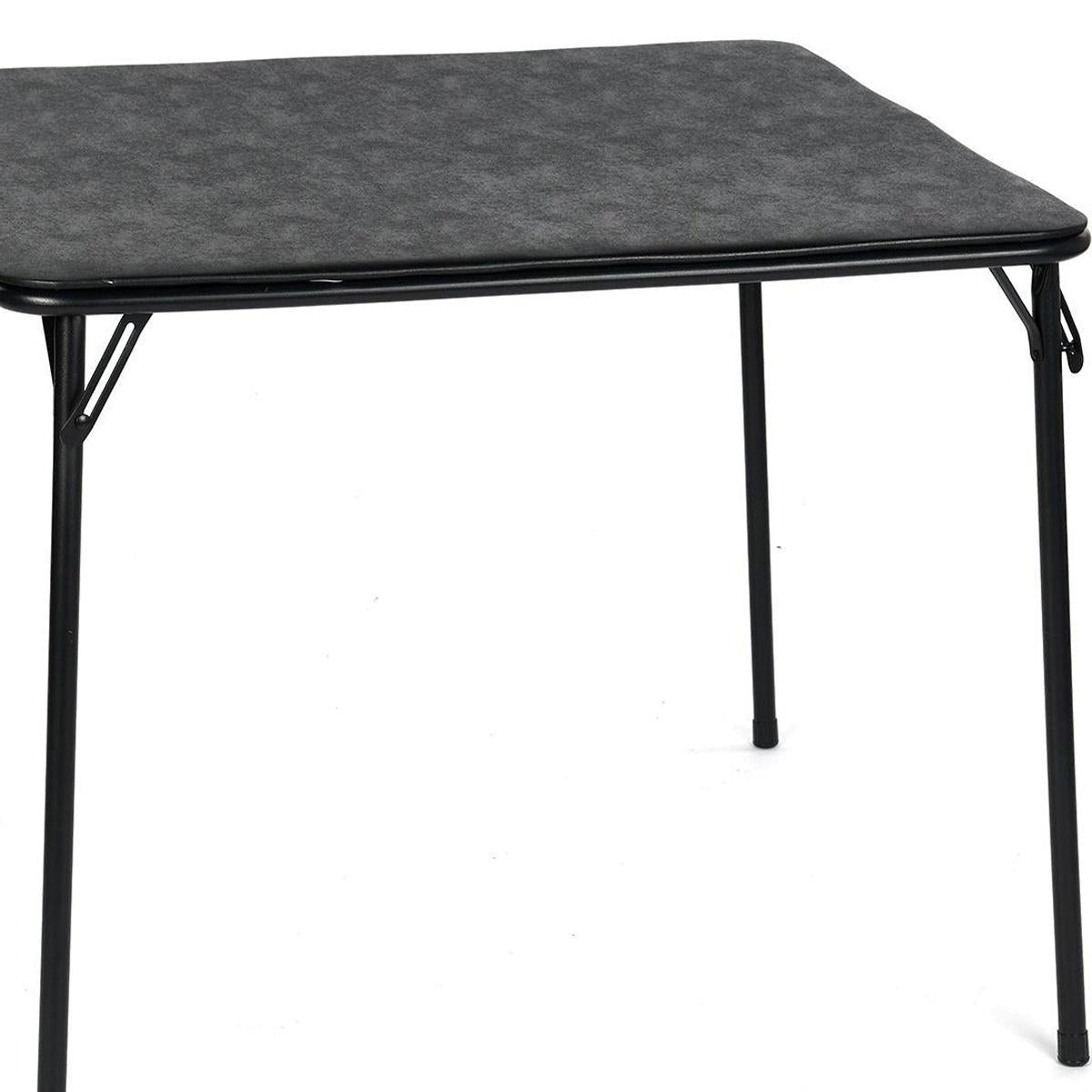 32" Black Wood Heavy Duty Plastic And Iron Square Dining Table - HomeRoots - Flyclothing LLC