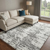 8' X 10' Beige And Taupe Abstract Shag Washable Area Rug With UV Protection - HomeRoots - Flyclothing LLC