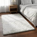 3' X 5' Blue And Denim Blue Abstract Shag Washable Area Rug With UV Protection - HomeRoots - Flyclothing LLC
