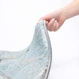 3' X 5' Blue And Denim Blue Abstract Shag Washable Area Rug With UV Protection - HomeRoots - Flyclothing LLC