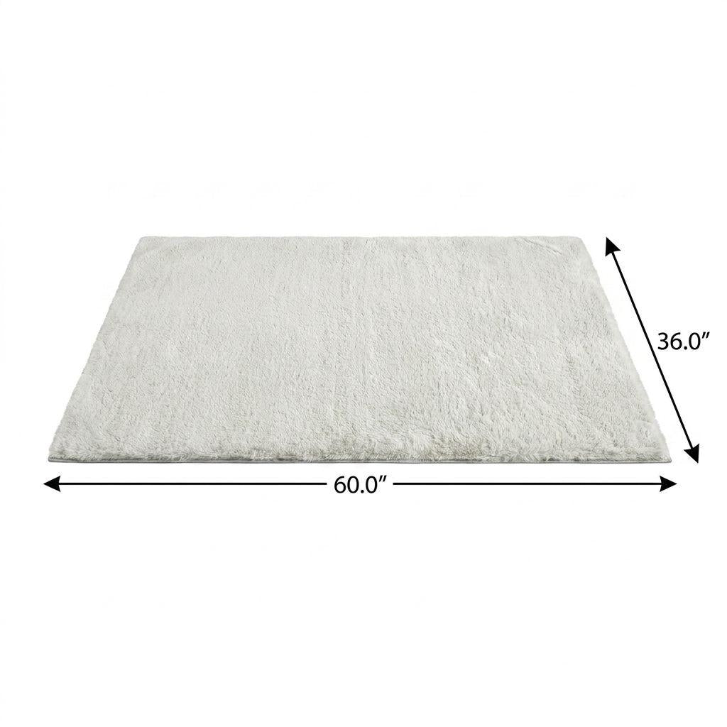 3' X 5' Blue And Denim Blue Abstract Shag Washable Area Rug With UV Protection - HomeRoots - Flyclothing LLC