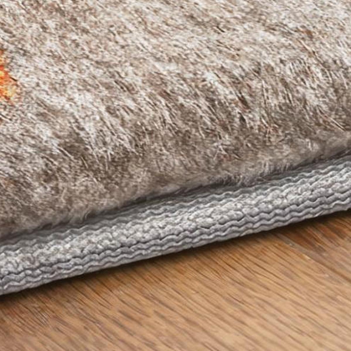 5' X 8' Orange And Peach Abstract Shag Washable Area Rug With UV Protection - HomeRoots - Flyclothing LLC