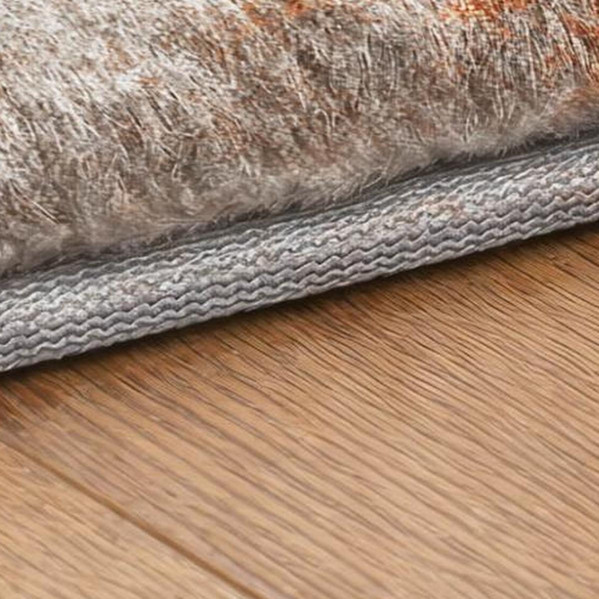 5' X 8' Orange And Peach Abstract Shag Washable Area Rug With UV Protection - HomeRoots - Flyclothing LLC