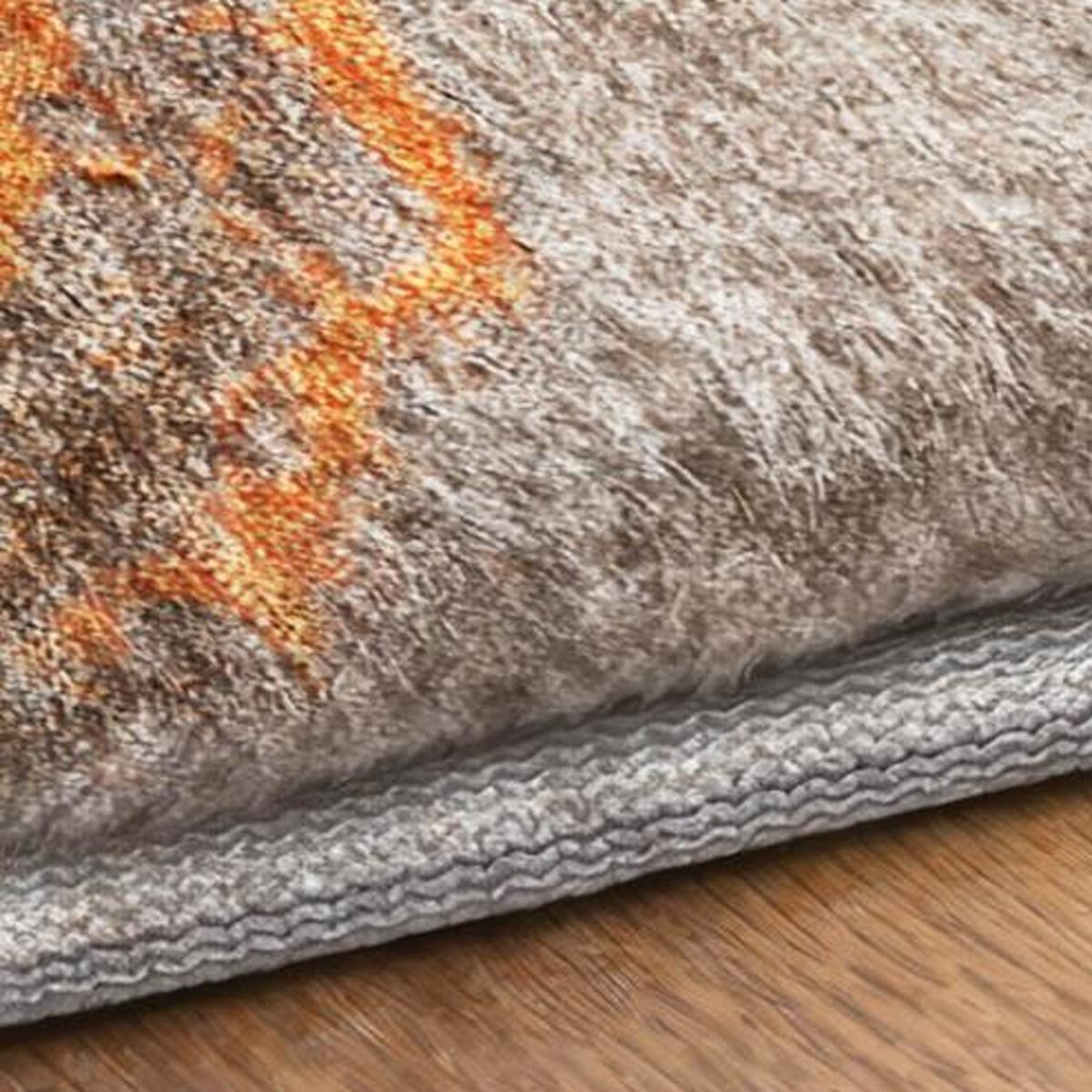 9' X 12' Orange And Peach Abstract Shag Washable Area Rug With UV Protection - HomeRoots - Flyclothing LLC