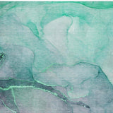 8' X 10' Green And Teal Abstract Shag Washable Area Rug With UV Protection - HomeRoots - Flyclothing LLC