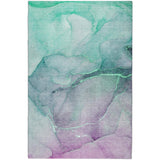 8' X 10' Green And Teal Abstract Shag Washable Area Rug With UV Protection - HomeRoots - Flyclothing LLC
