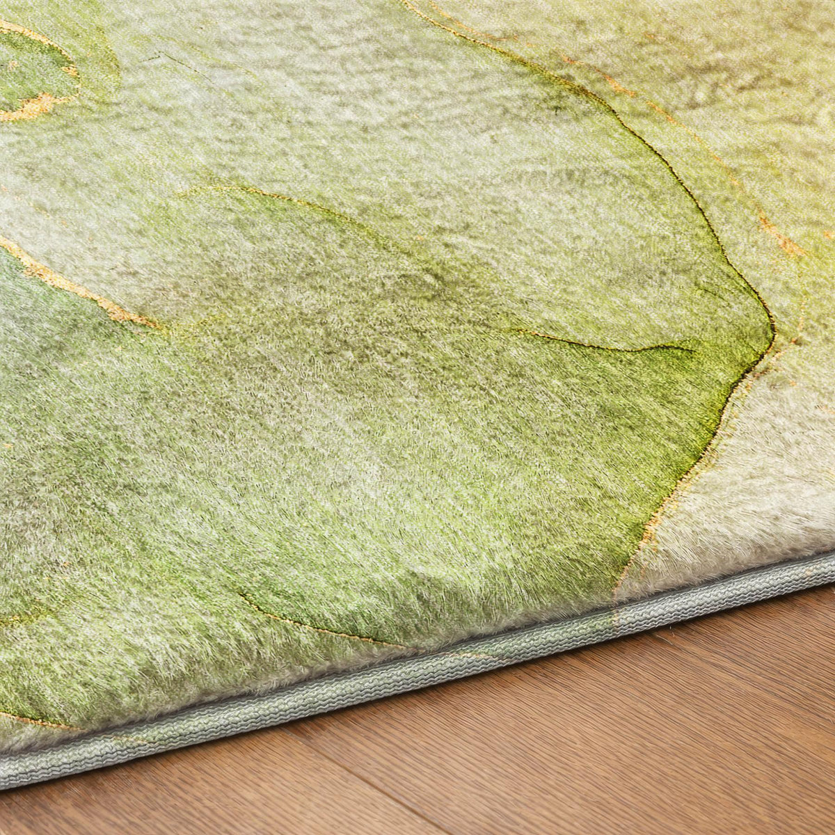 10' X 14' Green And Yellow Abstract Shag Washable Area Rug With UV Protection - HomeRoots - Flyclothing LLC