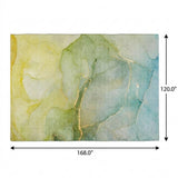 10' X 14' Green And Yellow Abstract Shag Washable Area Rug With UV Protection - HomeRoots - Flyclothing LLC