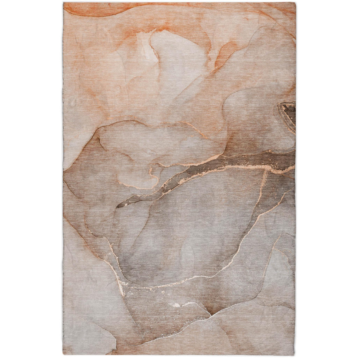 10' X 14' Taupe And Gray Abstract Shag Washable Area Rug With UV Protection - HomeRoots - Flyclothing LLC