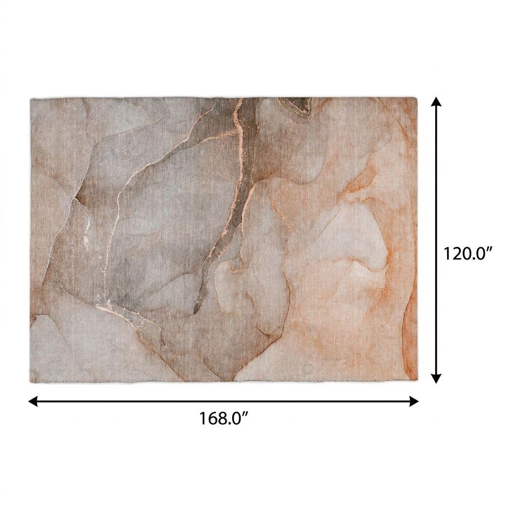 10' X 14' Taupe And Gray Abstract Shag Washable Area Rug With UV Protection - HomeRoots - Flyclothing LLC