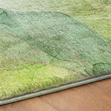 5' X 8' Green And Teal Abstract Shag Washable Area Rug With UV Protection - HomeRoots - Flyclothing LLC