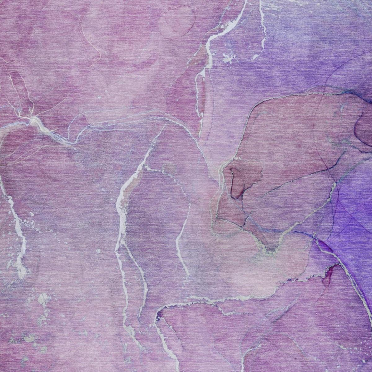 3' X 5' Purple And Lavender Abstract Shag Washable Area Rug With UV Protection - HomeRoots - Flyclothing LLC