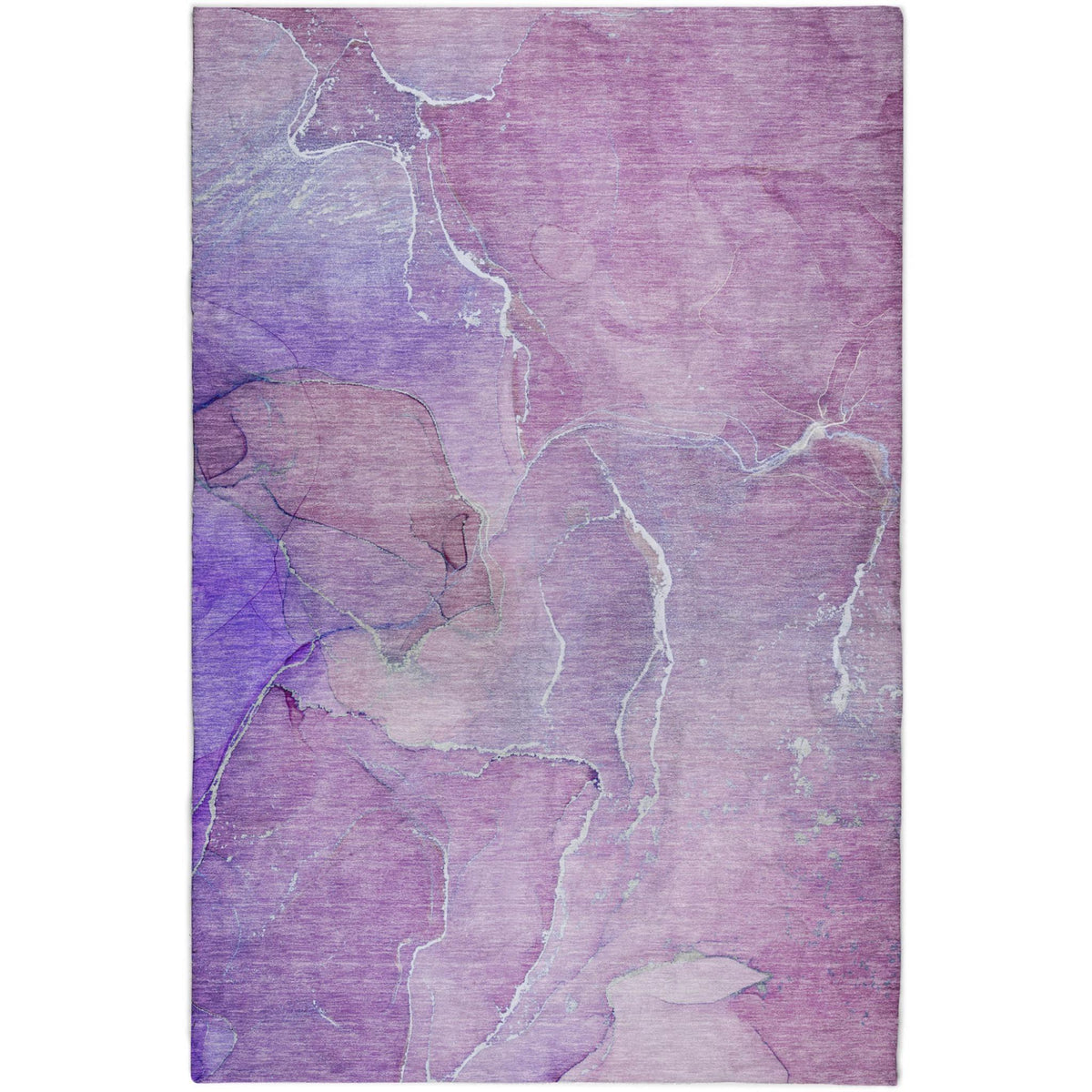 3' X 5' Purple And Lavender Abstract Shag Washable Area Rug With UV Protection - HomeRoots - Flyclothing LLC