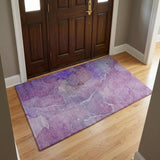 3' X 5' Purple And Lavender Abstract Shag Washable Area Rug With UV Protection - HomeRoots - Flyclothing LLC