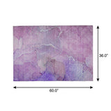 3' X 5' Purple And Lavender Abstract Shag Washable Area Rug With UV Protection - HomeRoots - Flyclothing LLC
