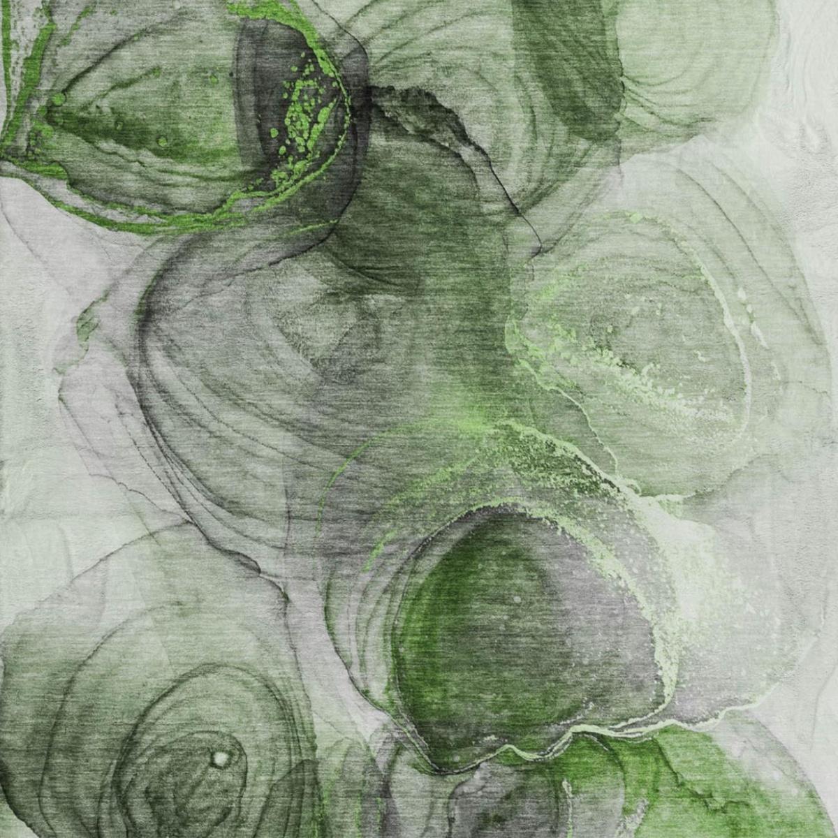 10' X 14' Olive Green And Green Abstract Shag Washable Area Rug With UV Protection - HomeRoots - Flyclothing LLC