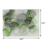 10' X 14' Olive Green And Green Abstract Shag Washable Area Rug With UV Protection - HomeRoots - Flyclothing LLC