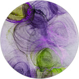 8' Purple And Lavender Abstract Shag Washable Round Rug With UV Protection - HomeRoots - Flyclothing LLC