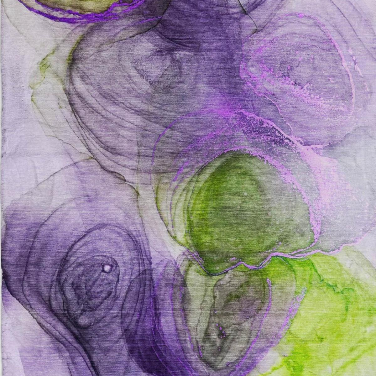 8' X 10' Purple And Lavender Abstract Shag Washable Area Rug With UV Protection - HomeRoots - Flyclothing LLC