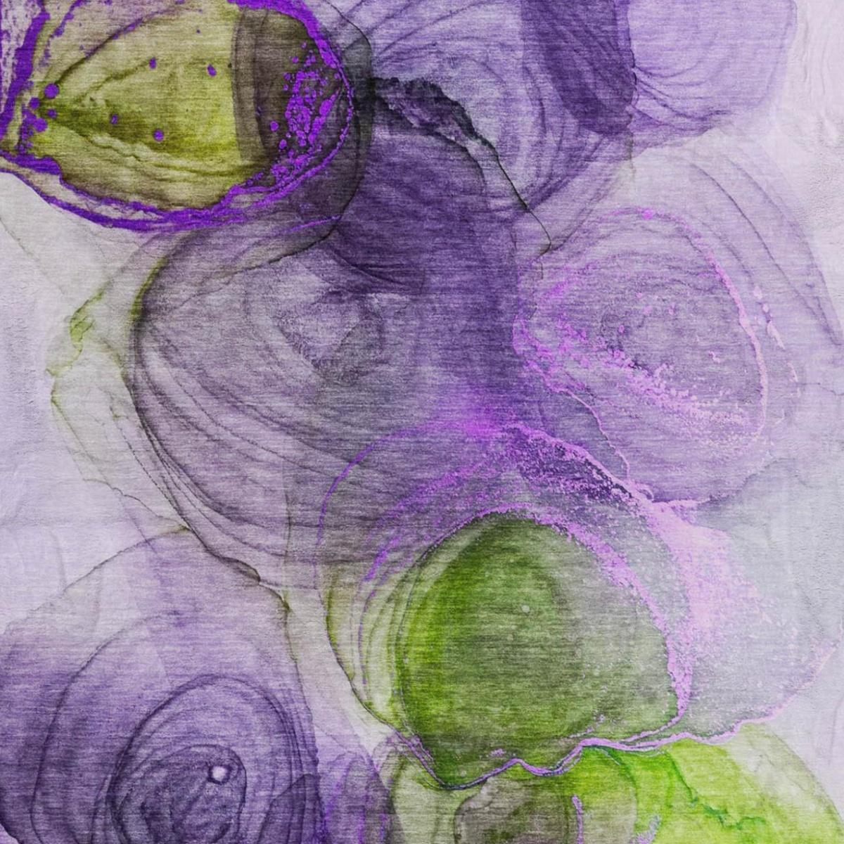 9' X 12' Purple And Lavender Abstract Shag Washable Area Rug With UV Protection - HomeRoots - Flyclothing LLC