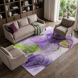 9' X 12' Purple And Lavender Abstract Shag Washable Area Rug With UV Protection - HomeRoots - Flyclothing LLC