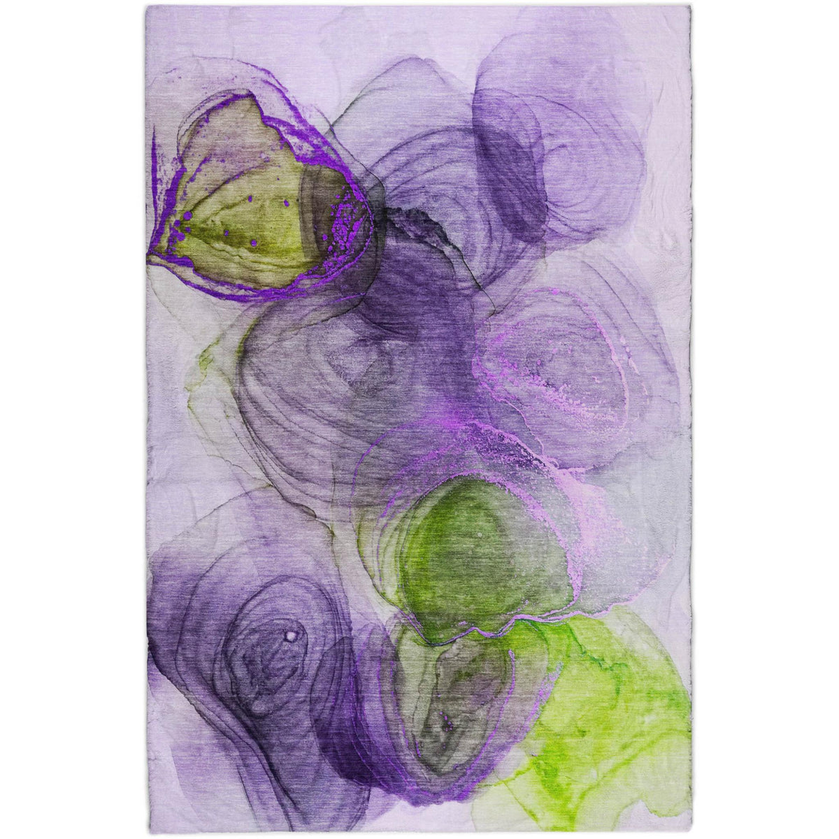 9' X 12' Purple And Lavender Abstract Shag Washable Area Rug With UV Protection - HomeRoots - Flyclothing LLC