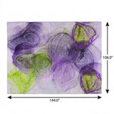 9' X 12' Purple And Lavender Abstract Shag Washable Area Rug With UV Protection - HomeRoots - Flyclothing LLC