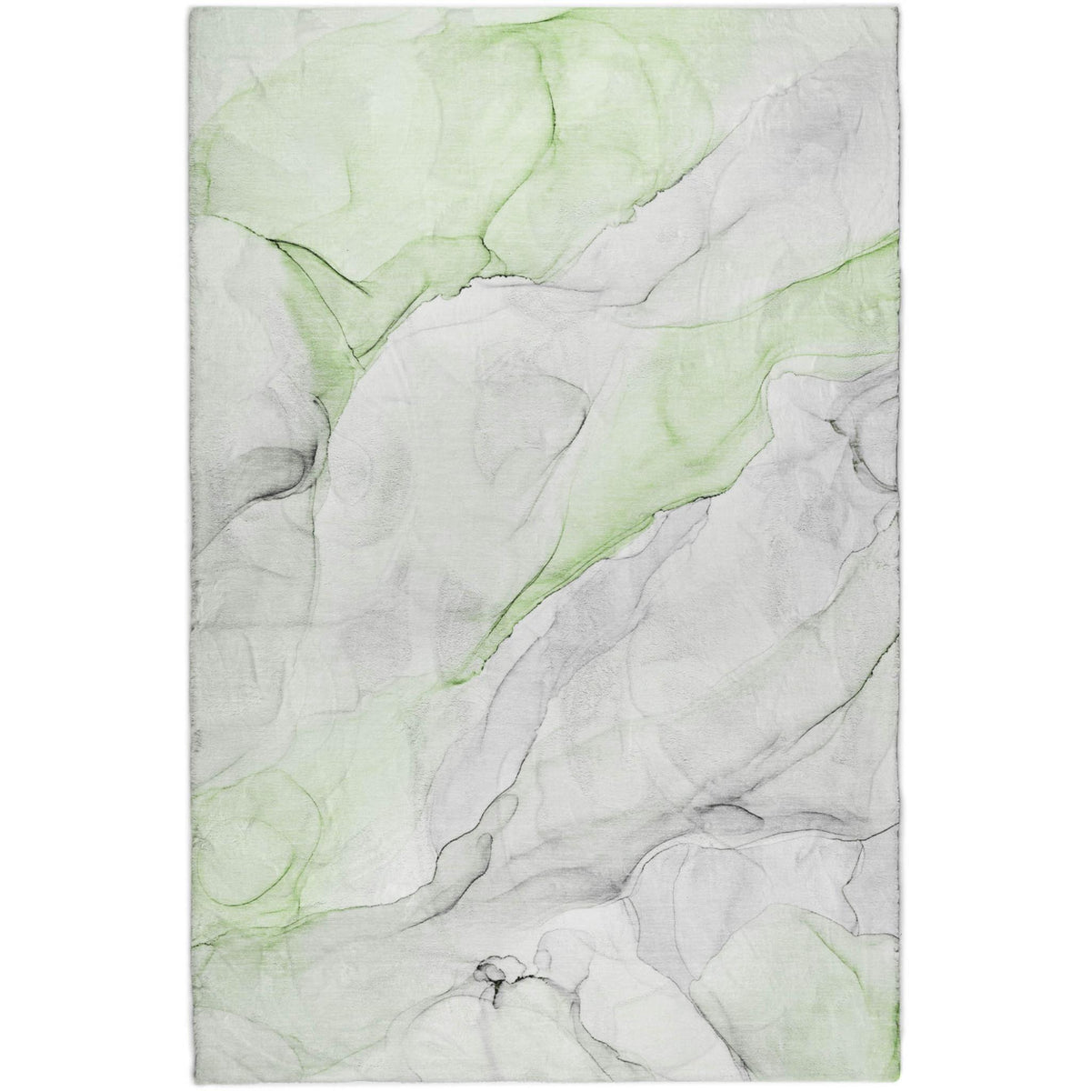8' X 10' Green And Gray Abstract Shag Washable Area Rug With UV Protection - HomeRoots - Flyclothing LLC