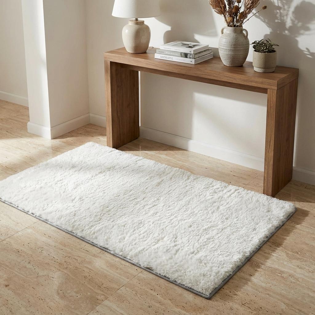 3' X 5' Ivory And Beige Abstract Shag Washable Area Rug With UV Protection - HomeRoots - Flyclothing LLC