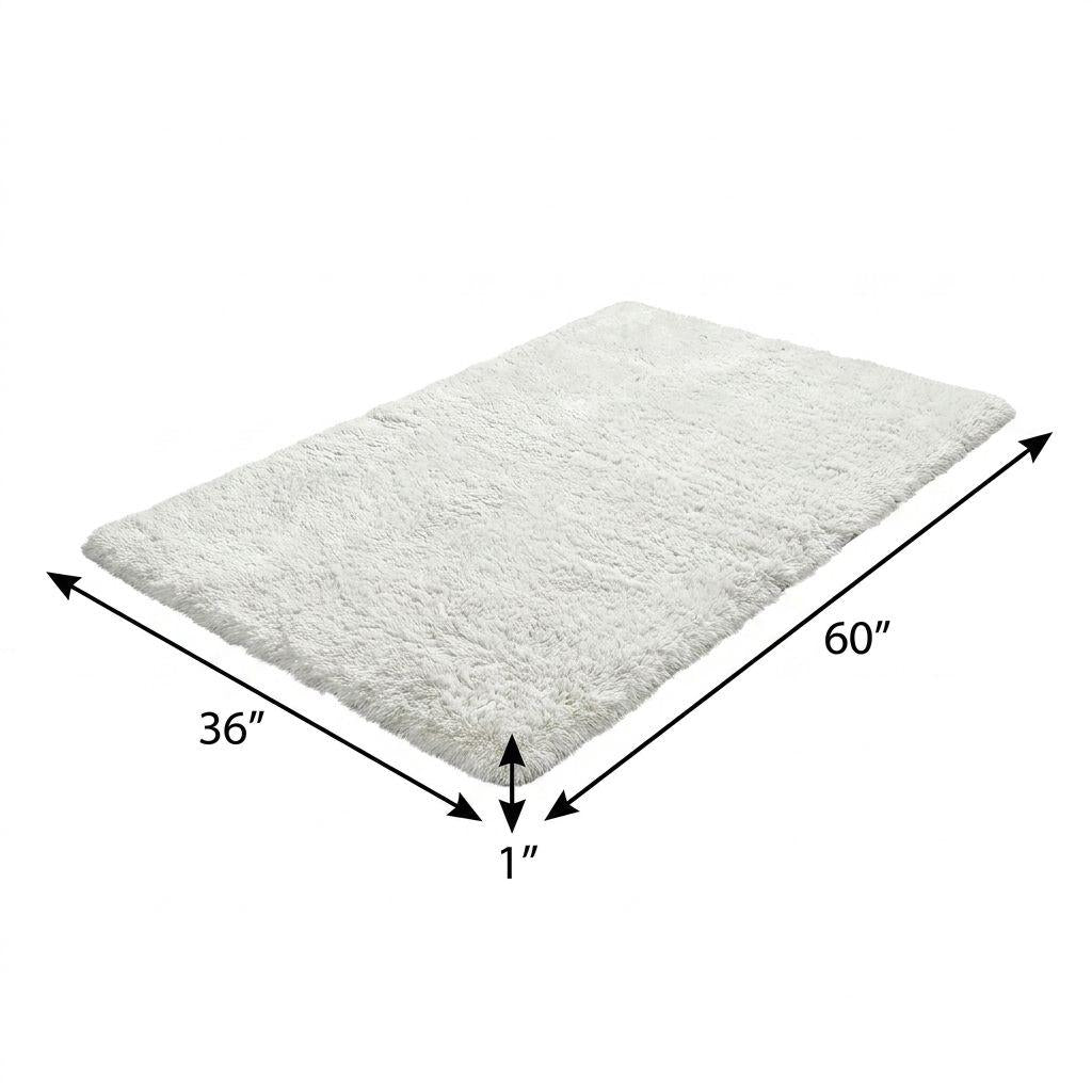3' X 5' Ivory And Beige Abstract Shag Washable Area Rug With UV Protection - HomeRoots - Flyclothing LLC