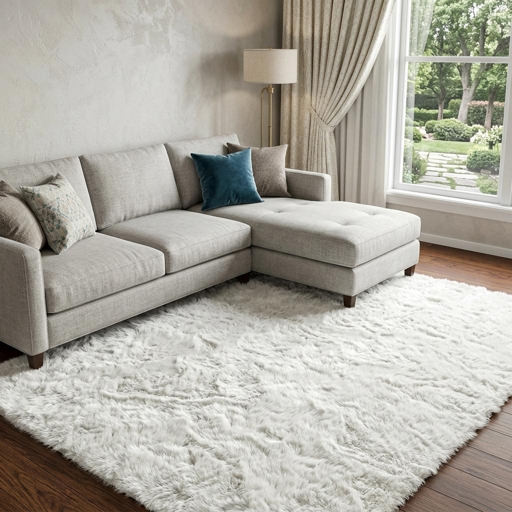 9' X 12' Ivory And Beige Abstract Shag Washable Area Rug With UV Protection - HomeRoots - Flyclothing LLC